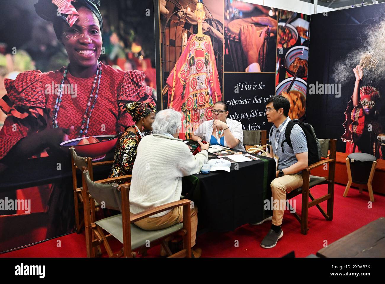 Cape Town, South Africa. 10th Apr, 2024. Participants interact at World