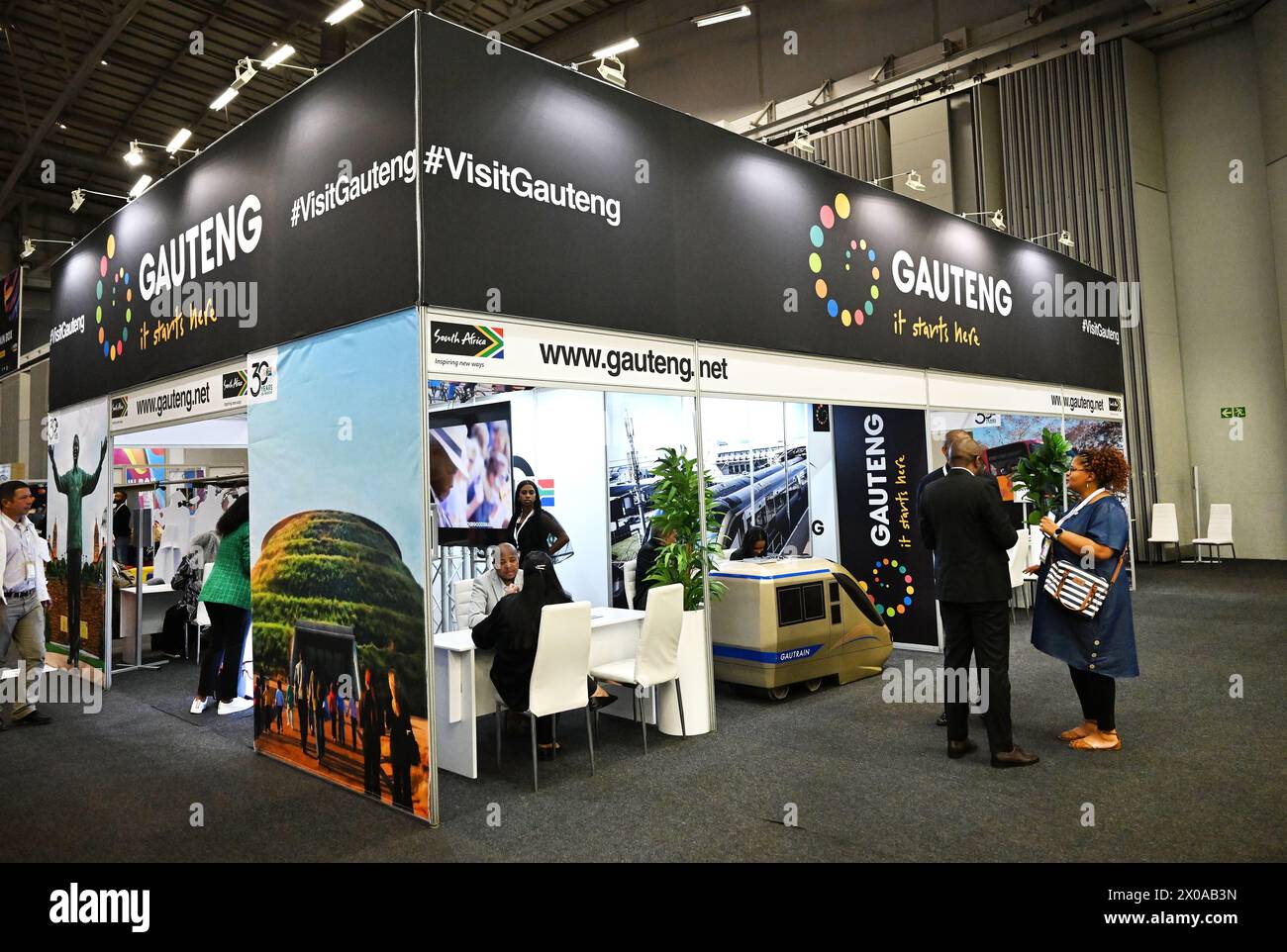 Cape Town, South Africa. 10th Apr, 2024. People attend World Travel