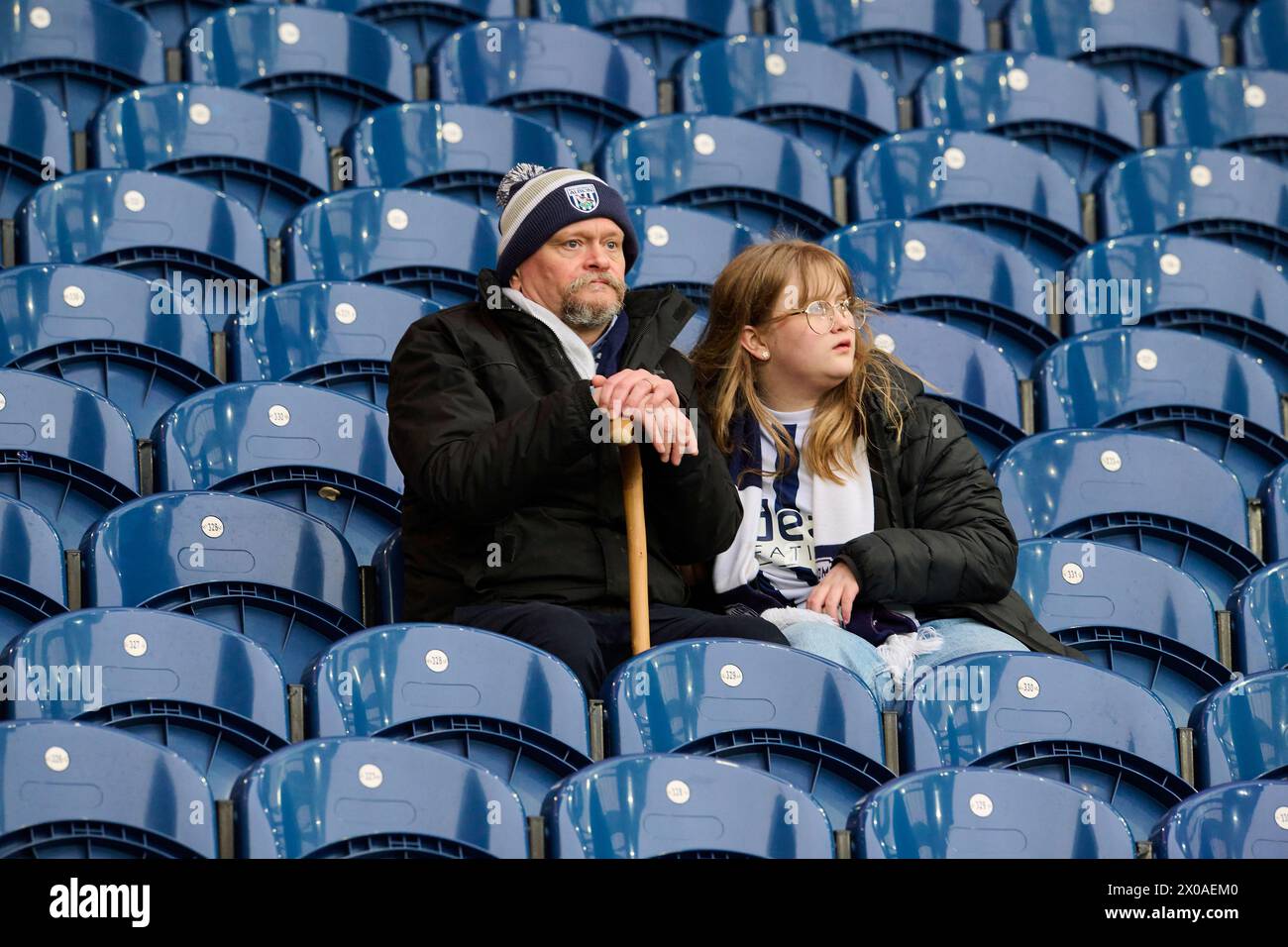 WEST BROMWICH, ENGLAND - APRIL 10: Fans of West Bromwich Albion prior the Sky Bet Championship ...