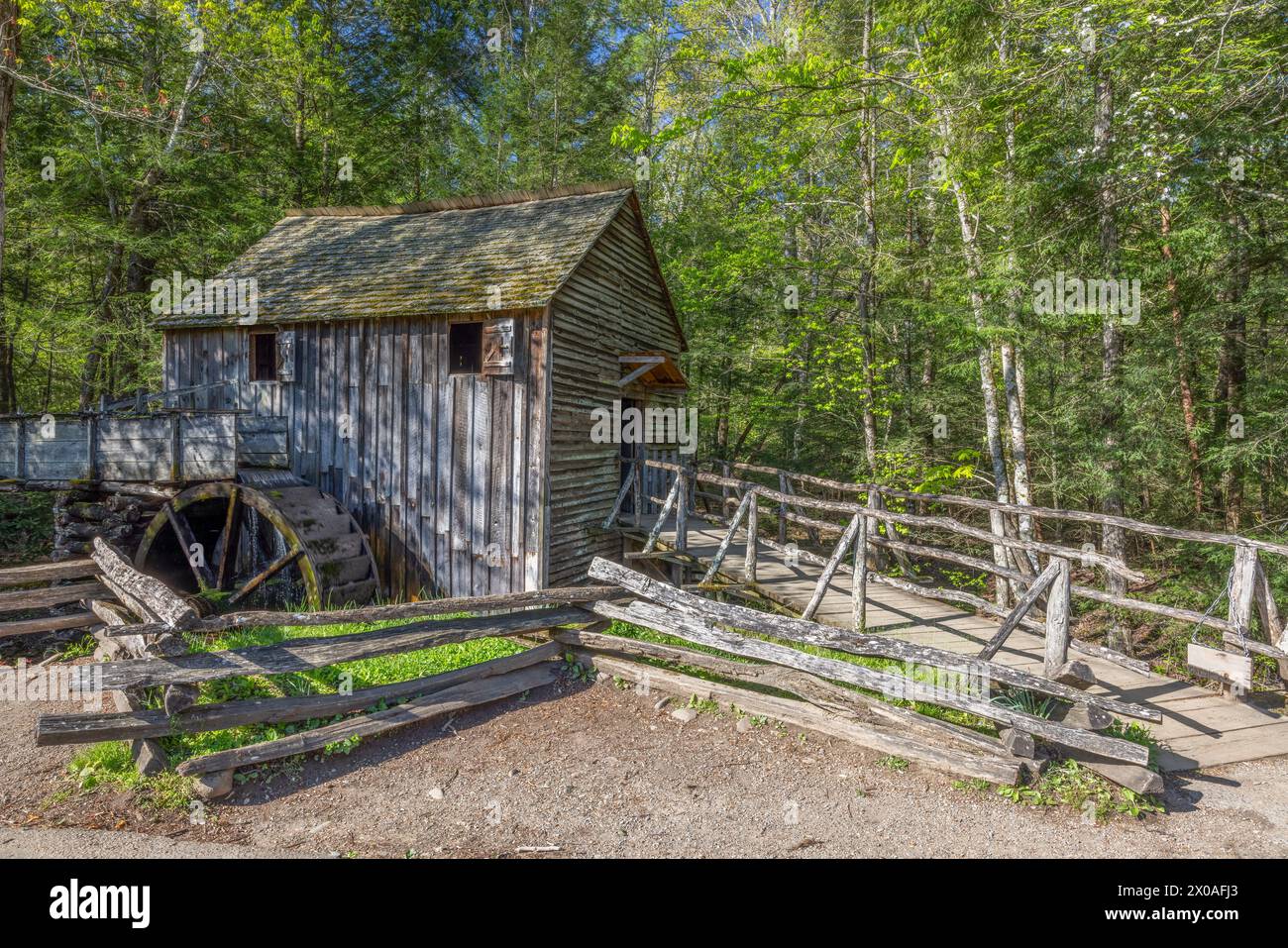 John P. Cable Grist Mill, Cades Cove, Great Smoky Mountain National Park, Tennessee Stock Photo