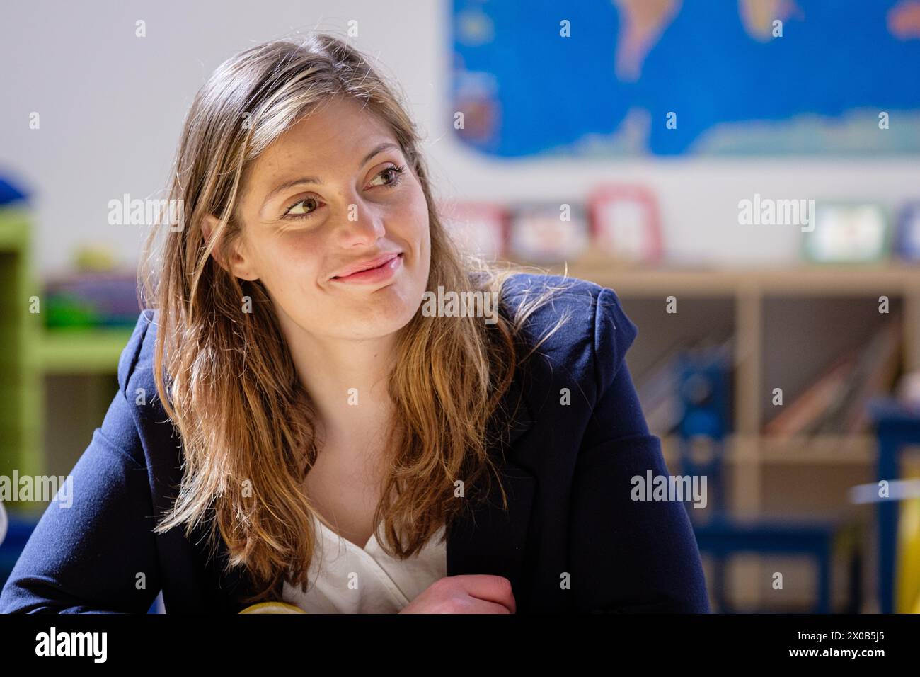 Emma Rafowicz with Raphael Glusksmann on the Socialist Party's ...