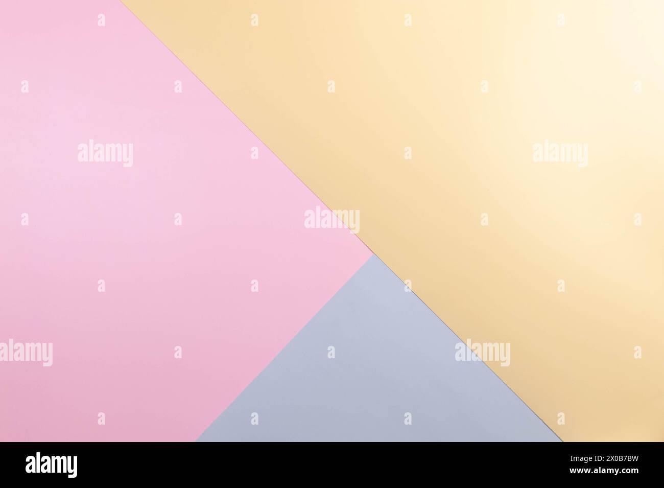 Blue, pink and yellow background. Colourful wallpaper, copy space. Stock Photo