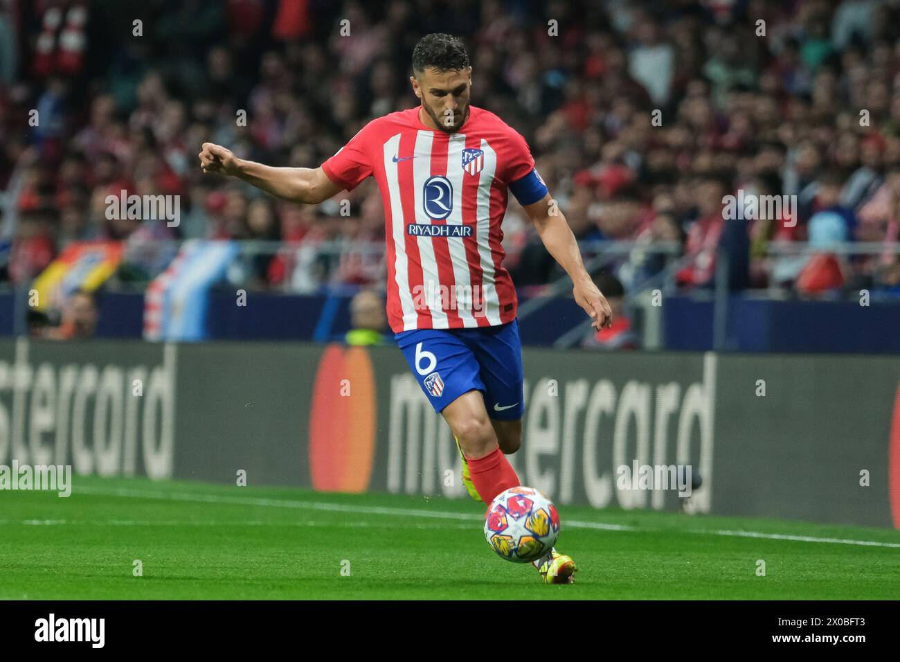 Koke  of Atletico de Madrid during the UEFA Champions League,  between At Madrid and Borussia Dortmund in Metropolitano Stadium on April 10, 2024 in M Stock Photo