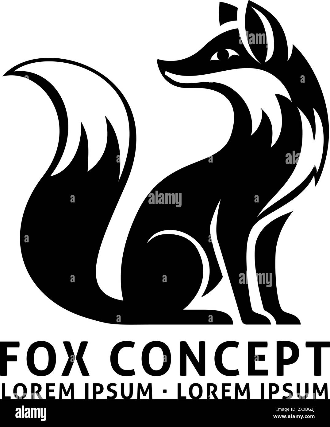 Fox Animal Design Icon Mascot Illustration Concept Stock Vector Image ...