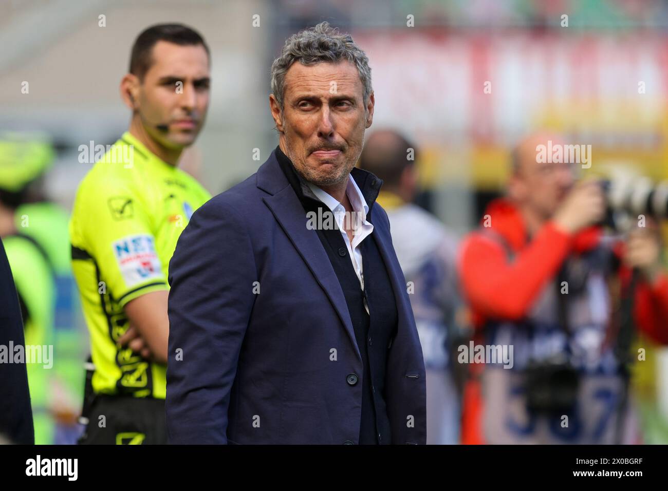 Milan, Italy - April 6  2024 - Milan vs Lecce Italian Championship  2023/2024 - In the picture: Gotti head coach Lecce Stock Photo