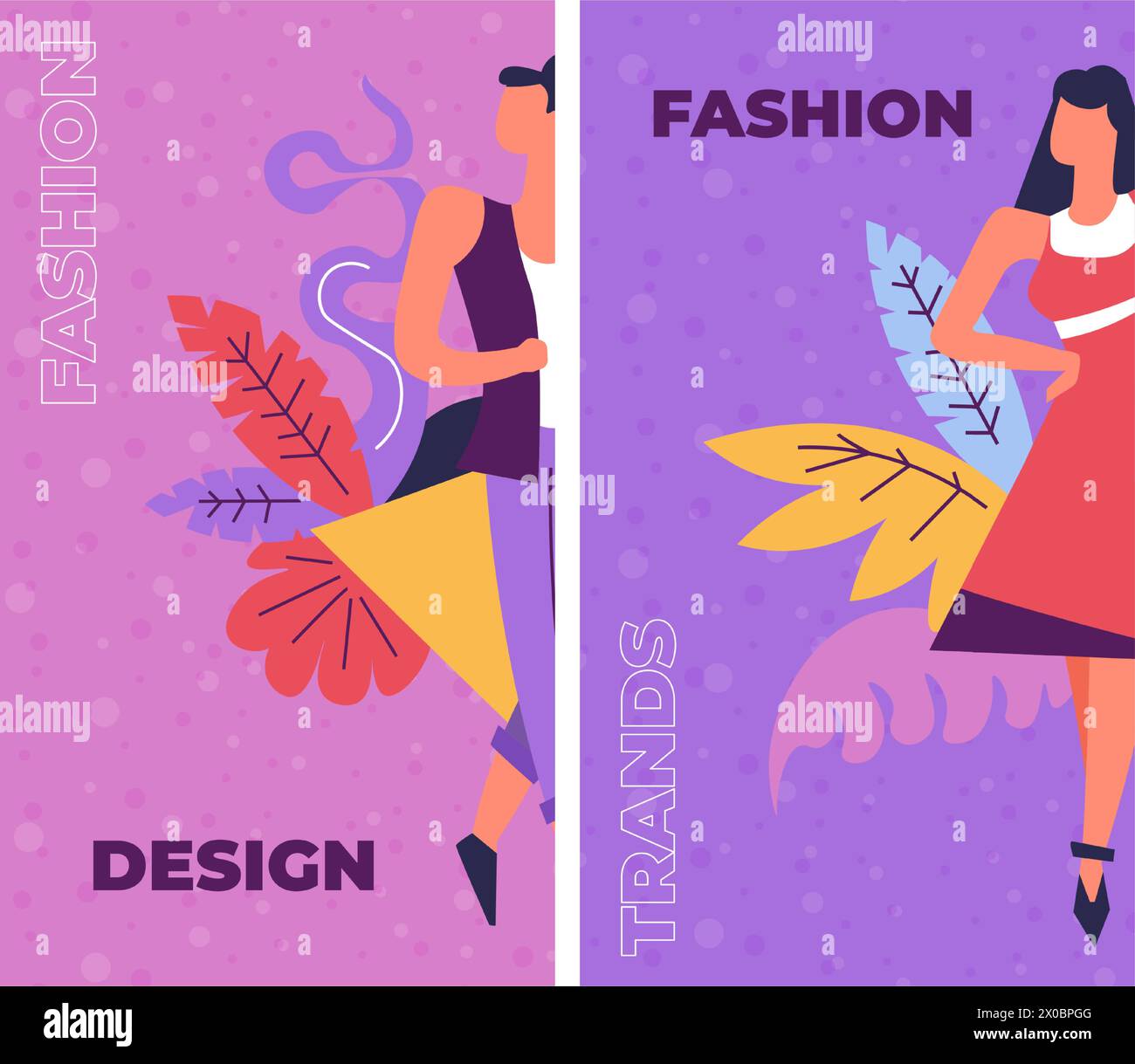 Fashion and design, courses on creative art vector Stock Vector Image