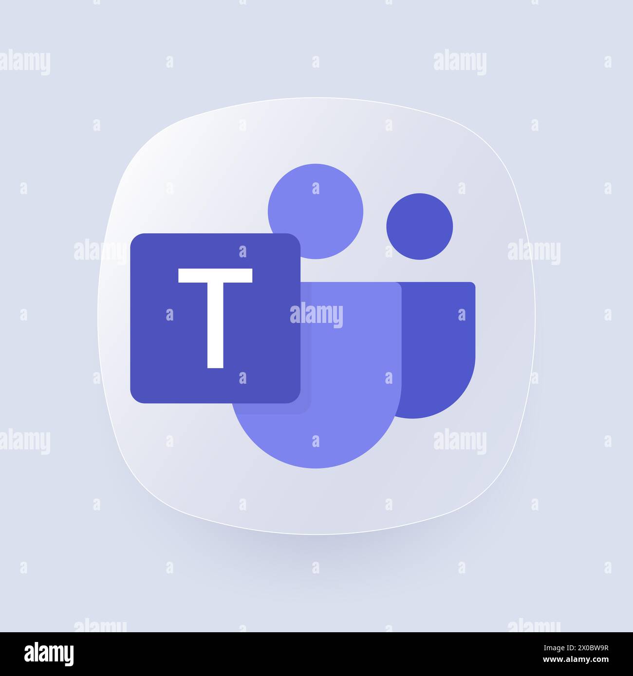 Microsoft Teams logo. Enterprise platform that integrates chat, meetings, notes and attachments into a workspace. Microsoft Office 365 logotype. Micro Stock Vector