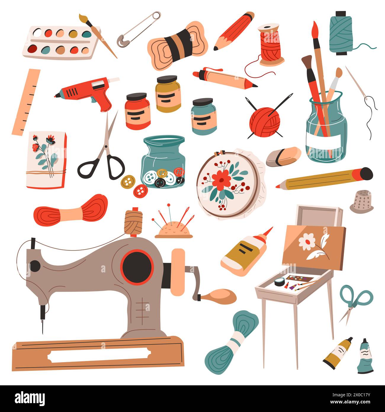Hobbies and crafts, handmade and do it yourself Stock Vector