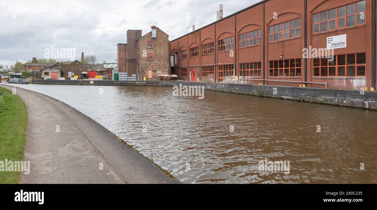 Middleport, Stoke on Trent United kingdom April 06 2024  steelite international pottery factory located by the side of the Trent and Mersey canal Stock Photo