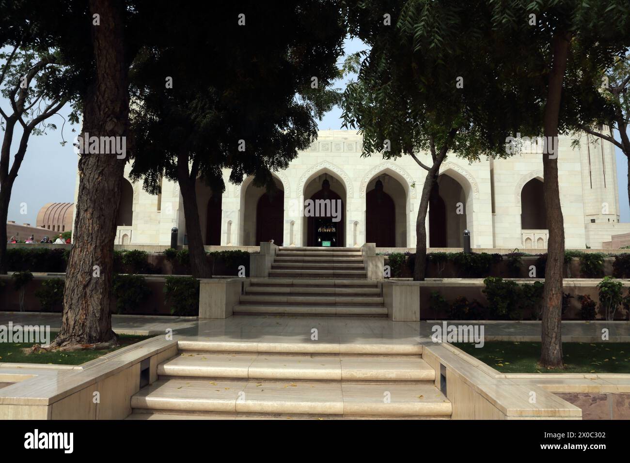 Sultan Qaboos Grand Mosque and Gardens Muscat Oman Stock Photo