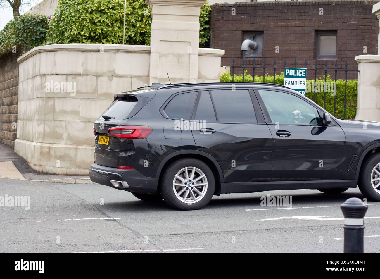 Belfast, United Kingdom 11 04 2024 Posters outside Stormont Hotel as NI Policing Board holds meeting Belfast Northern Ireland Credit: HeadlineX/Alamy Live News Stock Photo