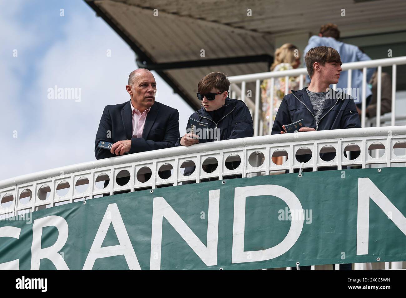 Race fans start to take there positions in the stands ahead of the ...
