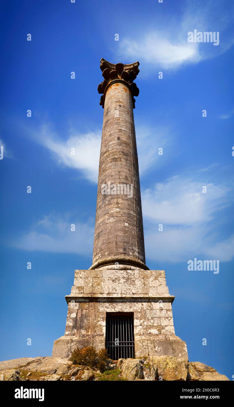 The Browne-Clayton Monument on a hilltop at Carigbyrne in County Wexford, Ireland Stock Photo