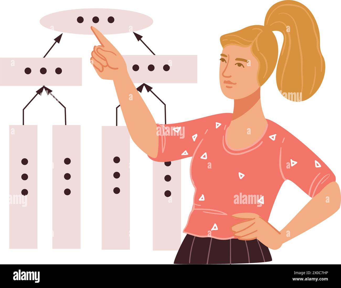 Planning steps and actions, strategy and goals Stock Vector