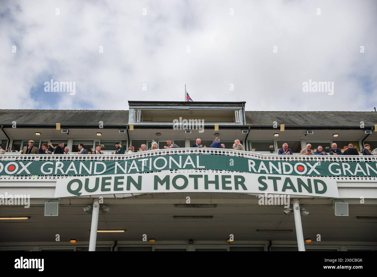 Racegoers in the Queen Mother Stand during the Randox Grand National