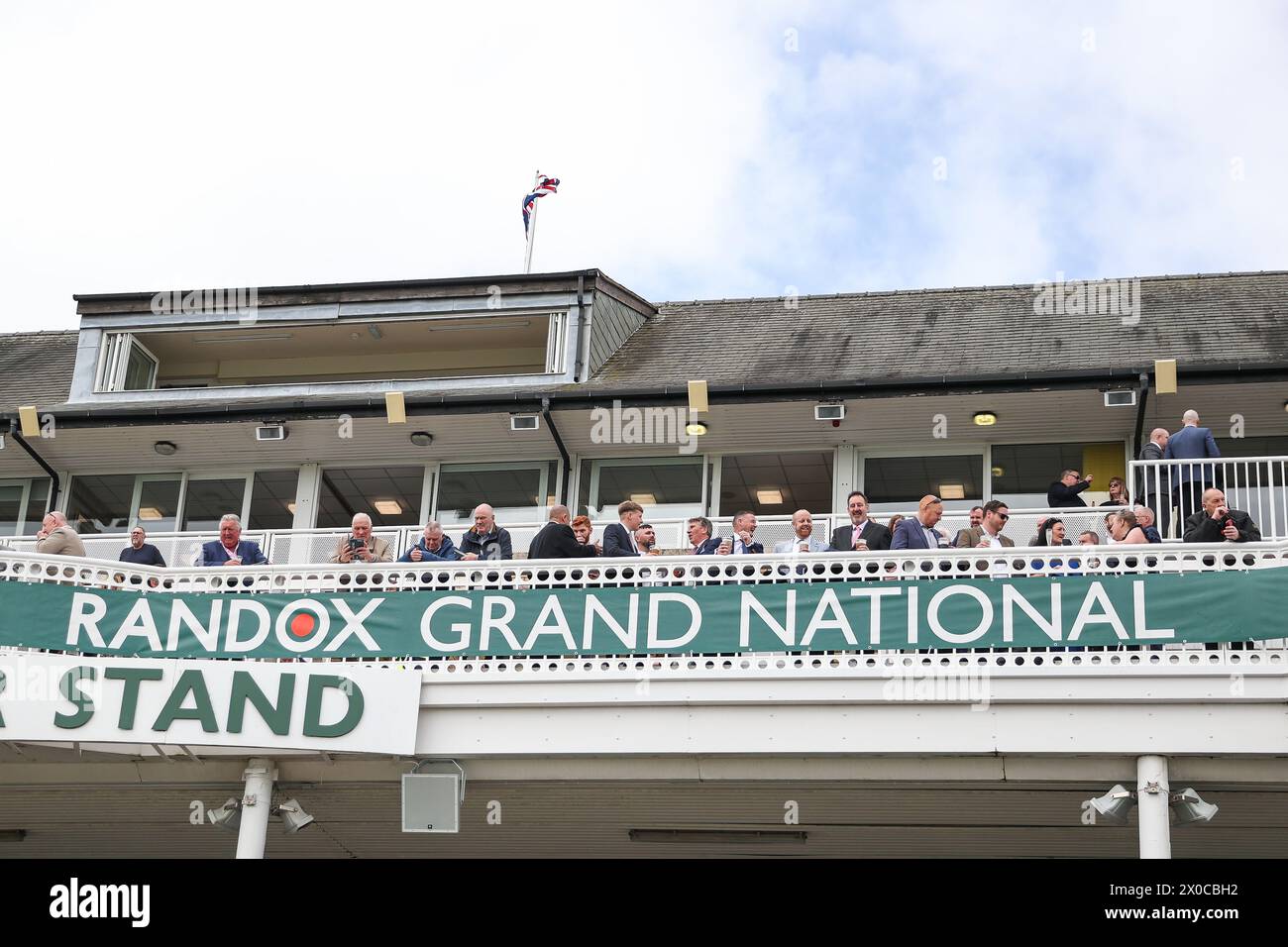 Racegoers in the Queen Mother Stand during the Randox Grand National