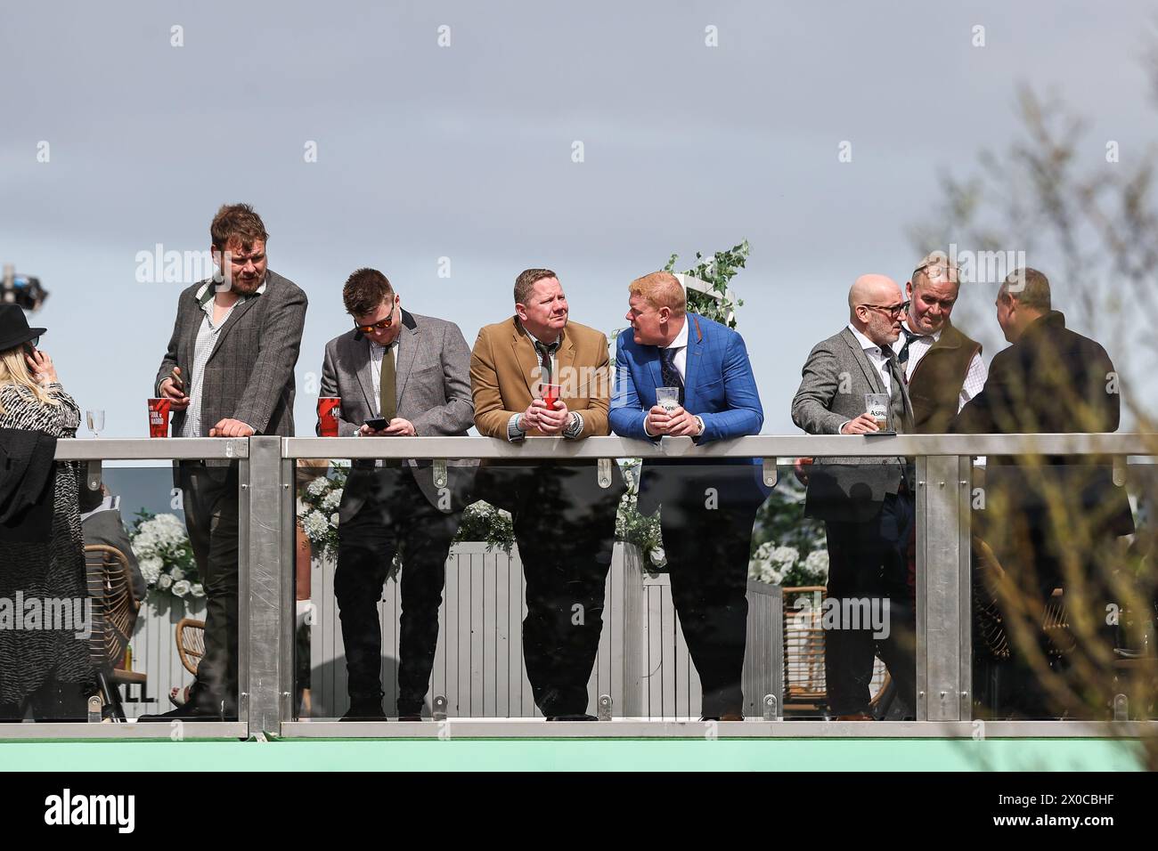 Racegoers during the Randox Grand National 2024 Opening Day at Aintree