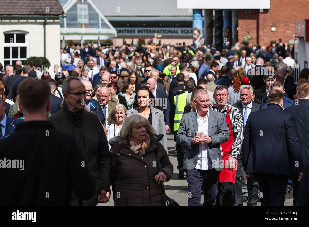 Racegoers during the Randox Grand National 2024 Opening Day at Aintree