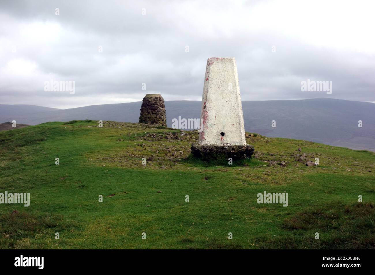 The Concrete Trig Point and View Indicator on the Summit of Winder Hill ...