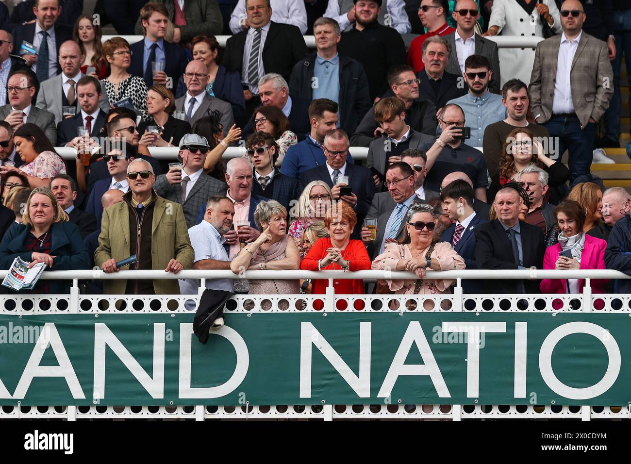 Racegoers during the Randox Grand National 2024 Opening Day at Aintree