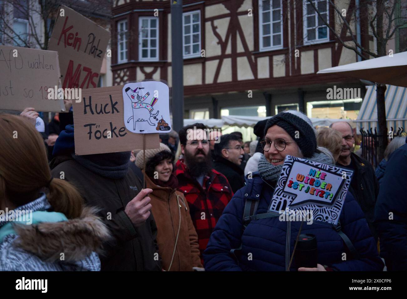 Bad Kreuznach, Germany, January 30, 2024. Hundreds of people ...