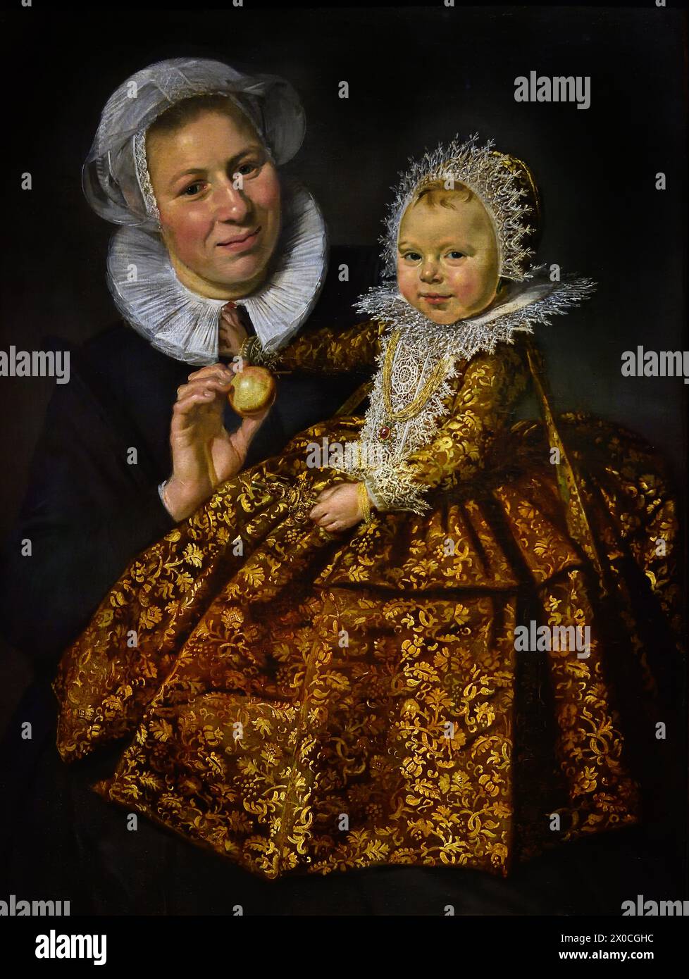 Catharina Hooft with her Nurse - 1620  Frans Hals, 1582-1666, Antwerp- Haarlem,  Dutch, The Netherlands, 17th century, Dutch Golden Age  ( Children's portrait of Frans Hals, which we still know. Dargestellt is Catharina Hooft, who was born in Amsterdam in 1618 as a single child elsewhere. We lived there during our stay in Haarlem, during our father's day, with the lawyer Pieter Hooft, and we lived there in our Berlin portrait. Ihr Onkel was the best Dutch poet, historian and dramatist Pieter Corneliszoon Hooft. ) Stock Photo
