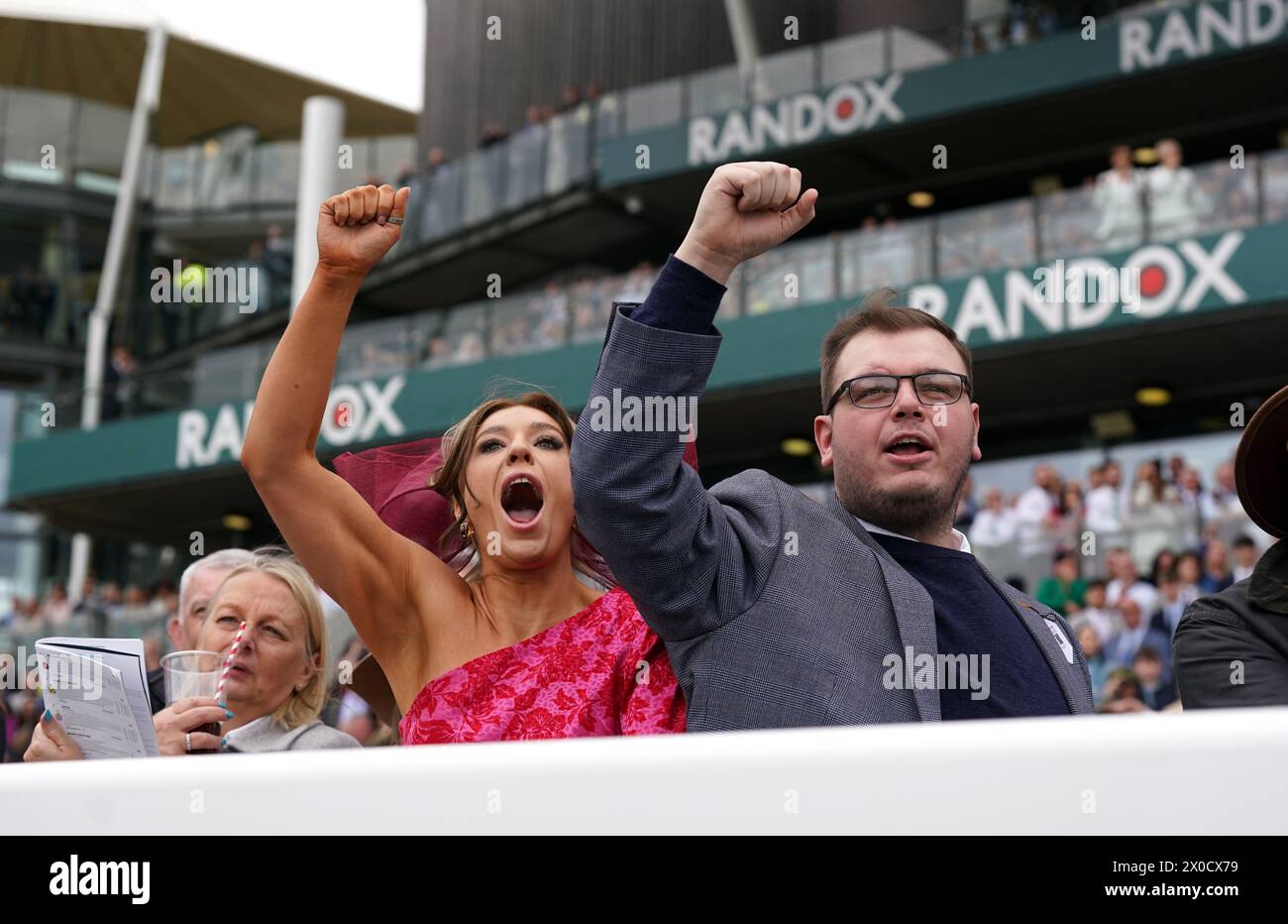Randox Races Racegoers in the grandstand on day one of the 2024 Randox Grand ...