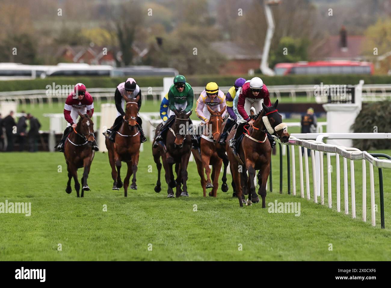 Runners in the 3.30pm The William Hill Aintree Hurdle (Class 1) during
