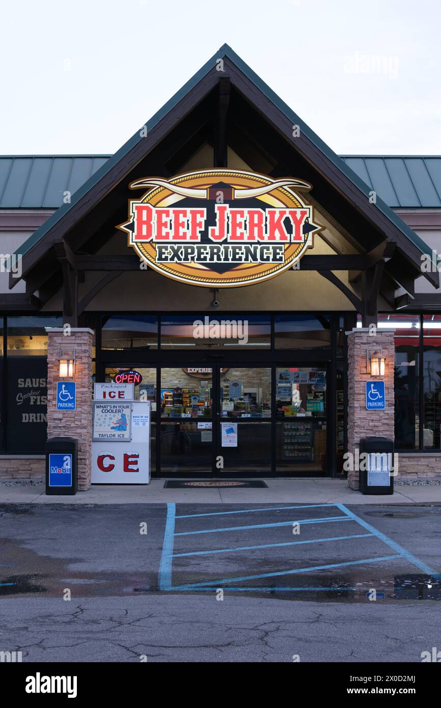 Beef Jerky Experience Store in Dundee Michigan USA Stock Photo Alamy