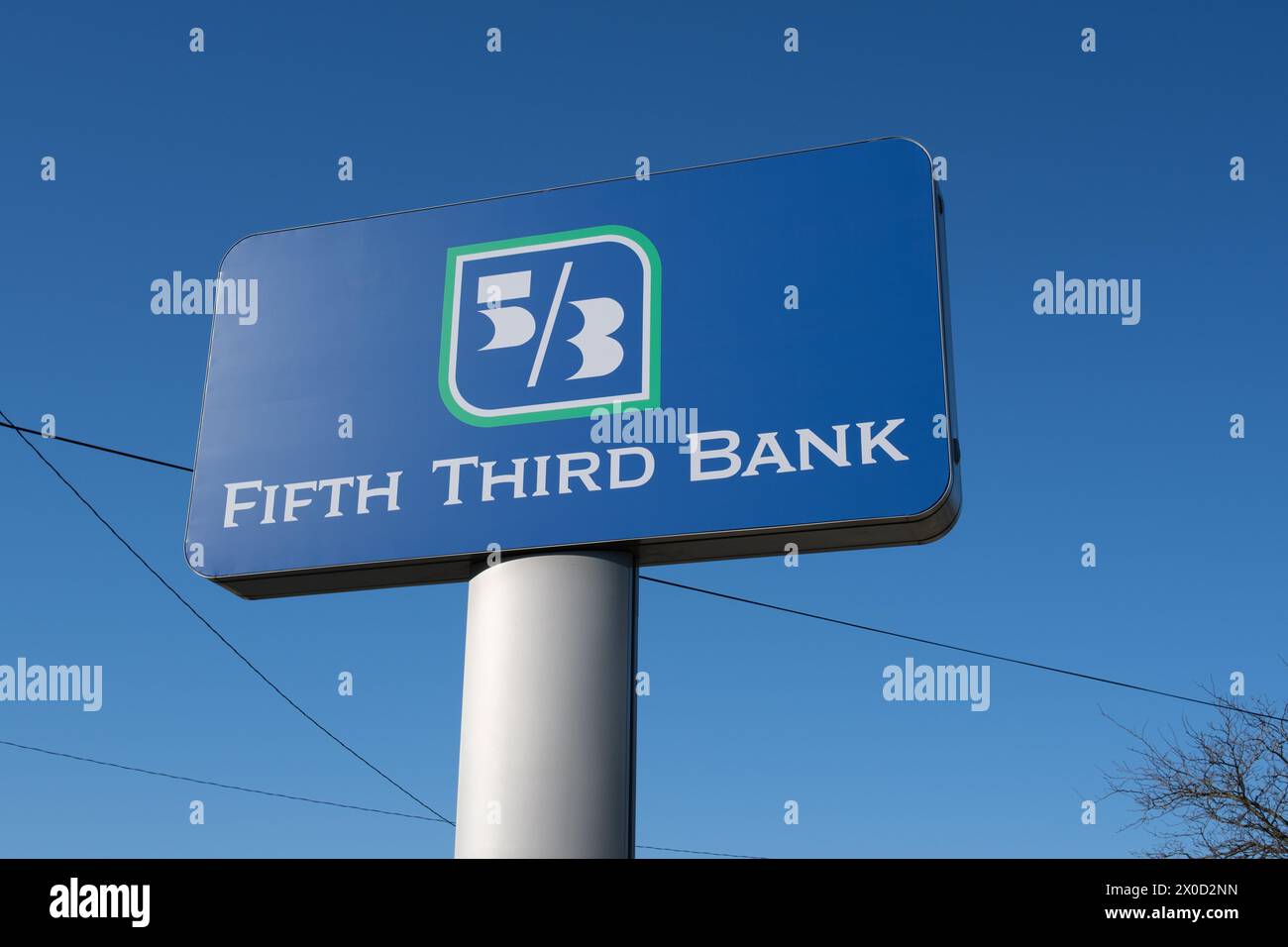 Fifth Third Bank sign Stock Photo