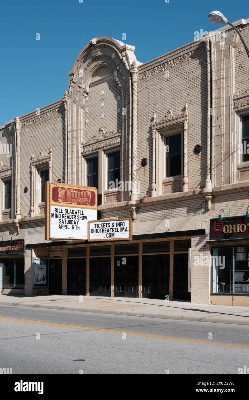 The Ohio Theater in downtown Lima Ohio USA Stock Photo