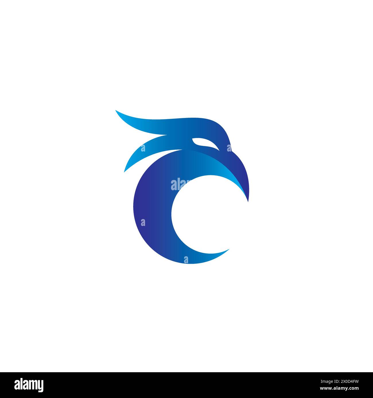 C Eagle Logo, Eagle Head logo, Eagle Icon Stock Vector