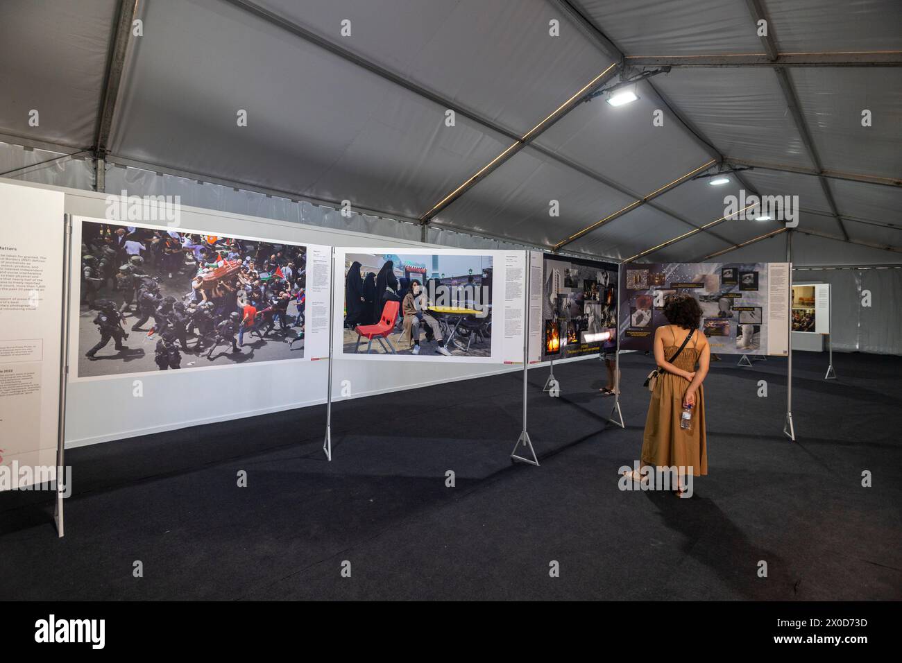PORTIMAO, PORTUGAL - 29th JULY 2023: World Press Photo exhibition event