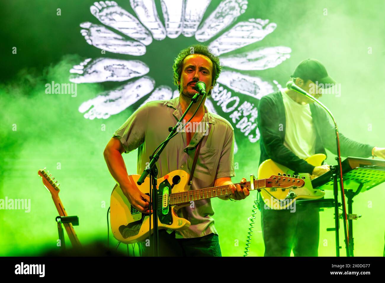 FARO, PORTUGAL: 7th SEPTEMBER, 2023 - Music band, S.Pedro, performs on Festival F, a big festival on the city of Faro, Portugal. Stock Photo