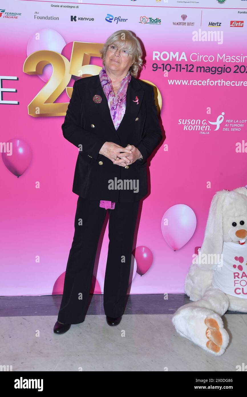 Rome, Italy. 11th Apr, 2024. Rome: Coni Hall of Honor. Race for the cure 2024 presentation. In the photo: Daniela Terribile Credit: Independent Photo Agency/Alamy Live News Stock Photo