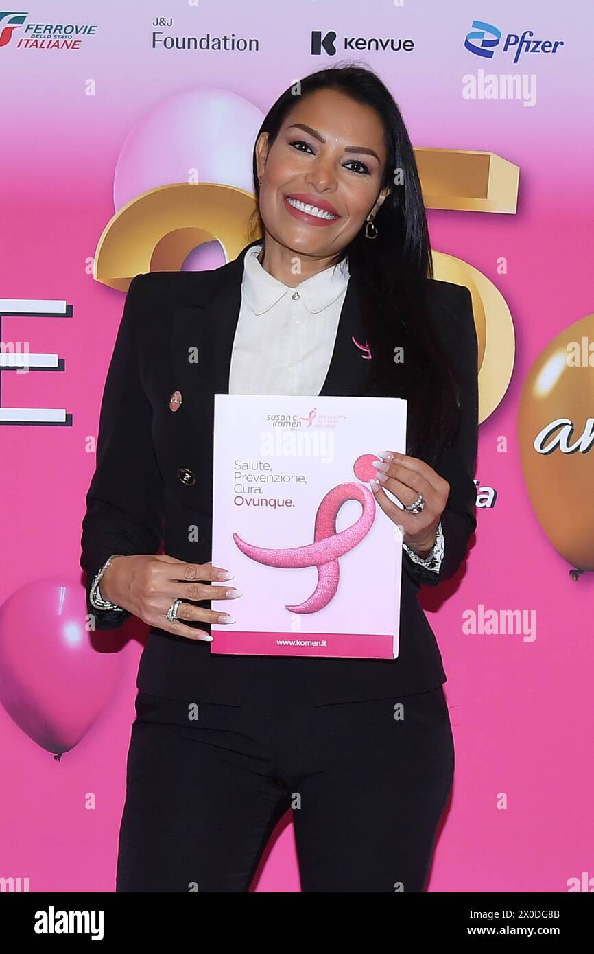 Rome, Italy. 11th Apr, 2024. Rome: Coni Hall of Honour. Race for the cure 2024 presentation. In the photo: Carolina Marconi Credit: Independent Photo Agency/Alamy Live News Stock Photo