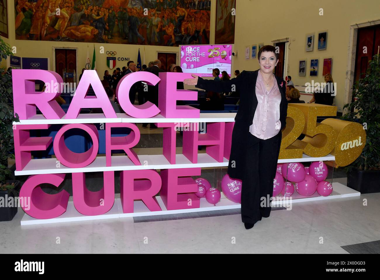 Rome, Italy. 11th Apr, 2024. Rome: Coni Hall of Honour. Race for the cure 2024 presentation. In the photo: Rosanna Banfi Credit: Independent Photo Agency/Alamy Live News Stock Photo