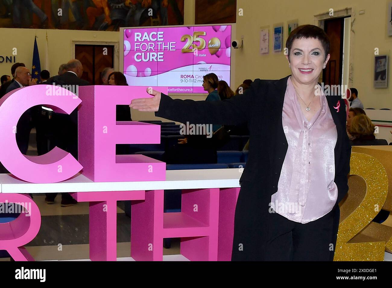 Rome, Italy. 11th Apr, 2024. Rome: Coni Hall of Honor. Race for the cure 2024 presentation. In the photo: Rosanna Banfi Credit: Independent Photo Agency/Alamy Live News Stock Photo