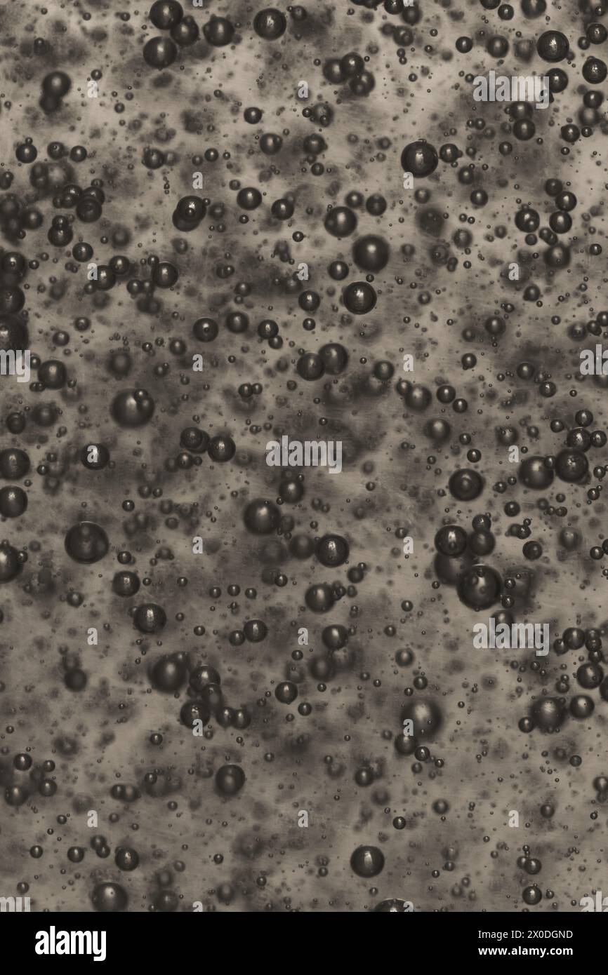 Abstract background with black and white bubbles Stock Photo