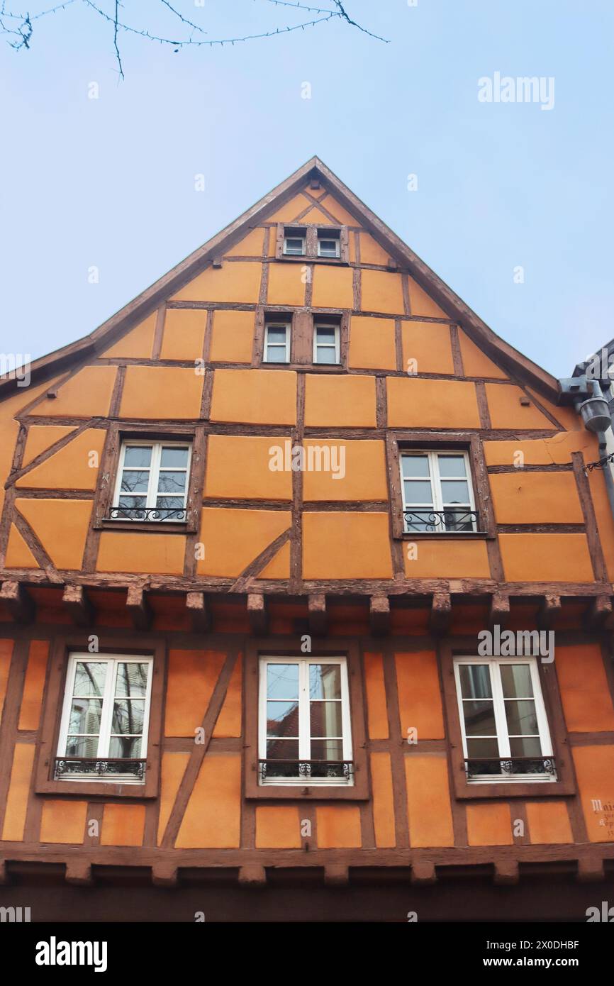 Old town. Architecture. Christmas time, Colmar, France Stock Photo
