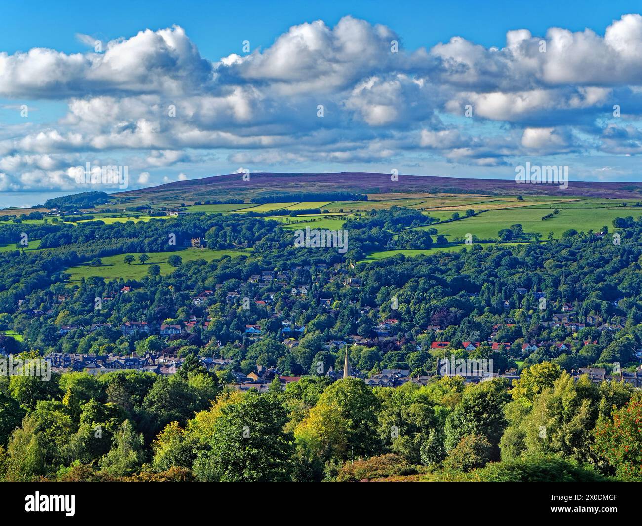 UK, West Yorkshire, Ilkley, Ilkley Moor looking North. Stock Photo