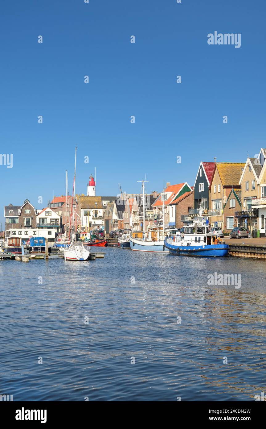 Fishing Village of Urk at Ijsselmeer,Flevoland Province,Netherlands Stock Photo
