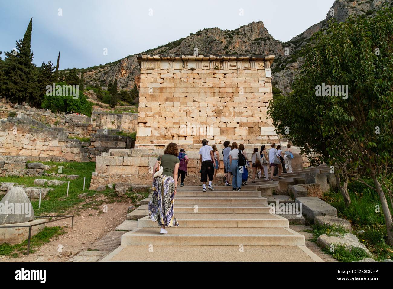 Athenian Treasury, Ancient Delphi, Greece Stock Photo - Alamy