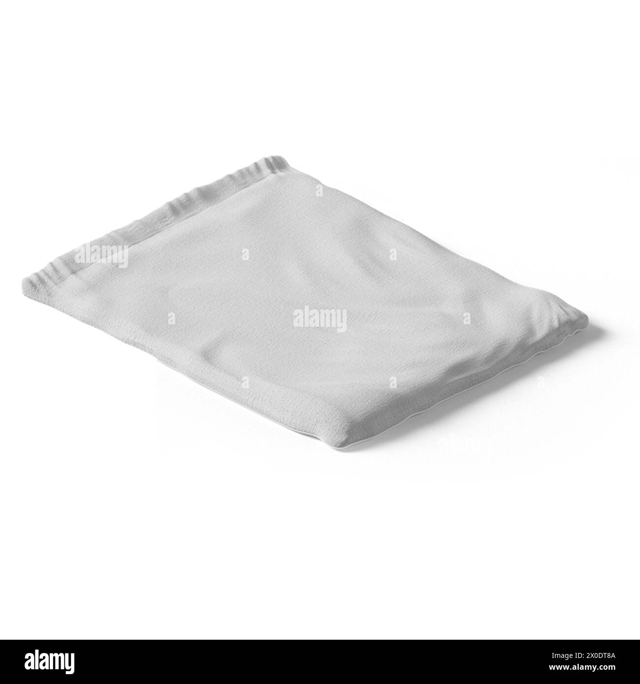 Creative concept isometric drawstring pack isolated against plain background , suitable for your asset elements. Stock Photo