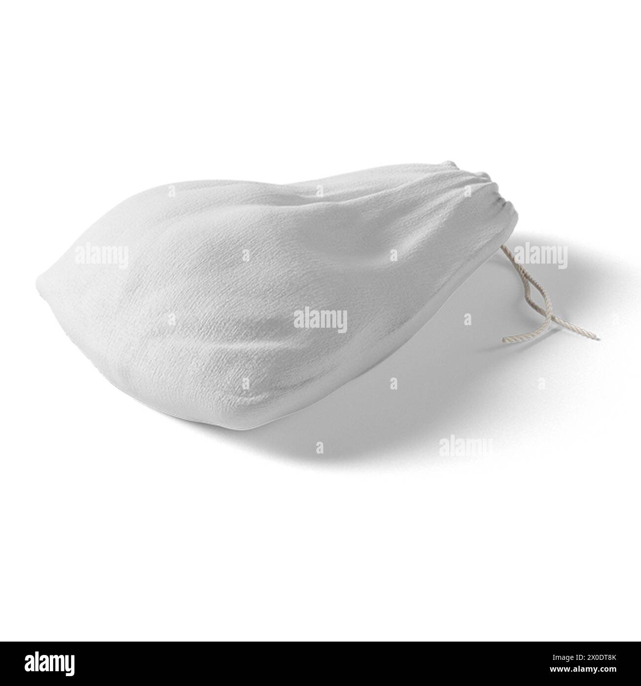 Creative concept isometric drawstring pack isolated against plain background , suitable for your asset elements. Stock Photo