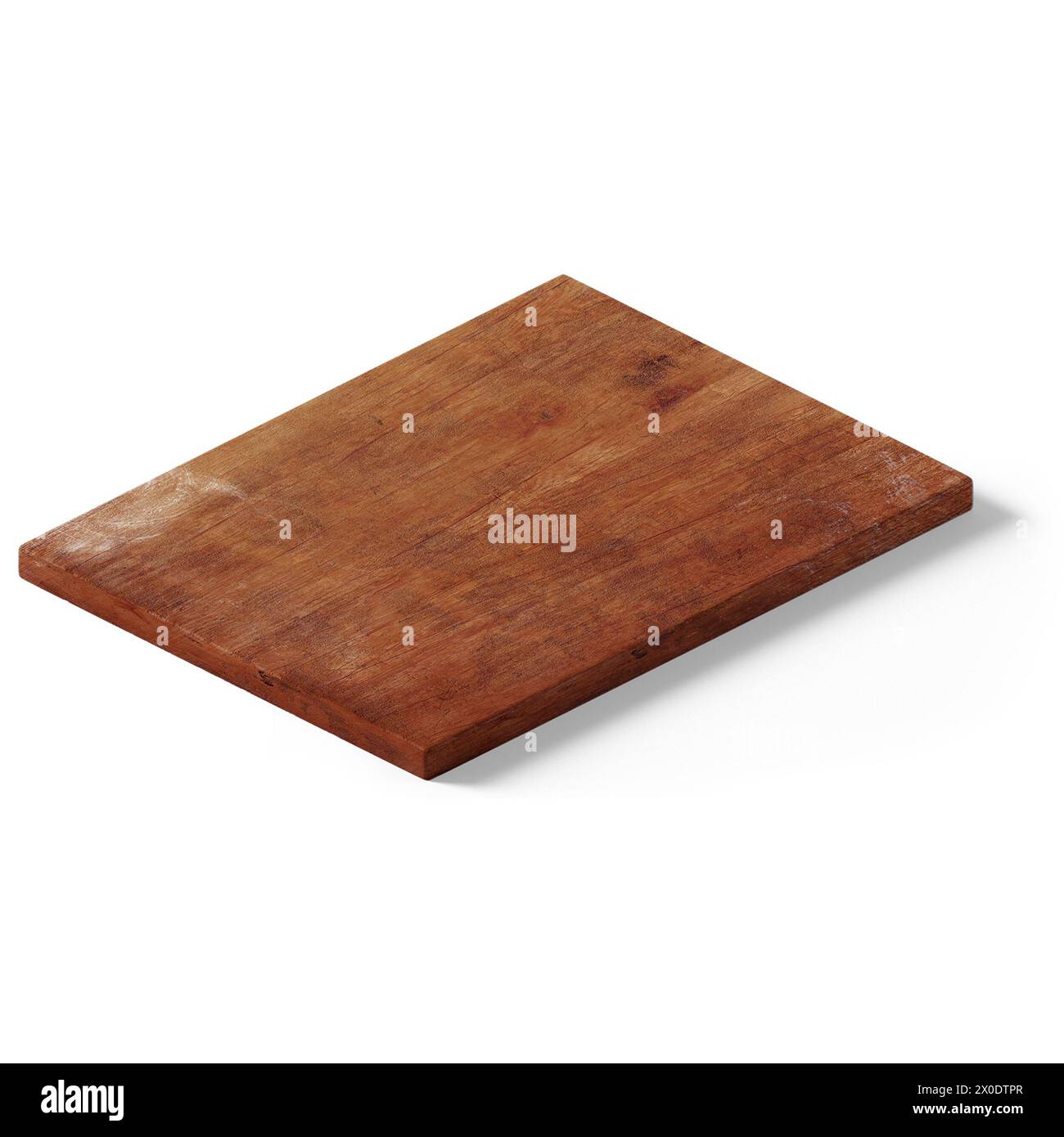 Creative concept isometric wooden block isolated against plain background , suitable for your asset elements. Stock Photo