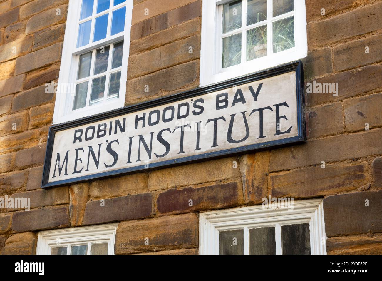 Robin hood's bay, Men's Institute, North Yorkshire, UK Stock Photo