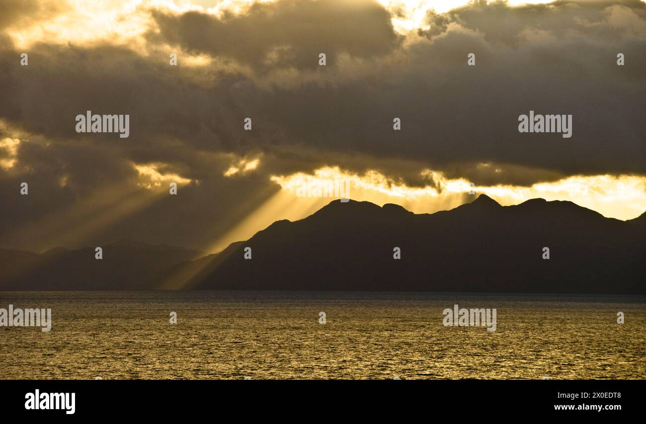 Sunrise over the strait of magellan also straits of magellan the most