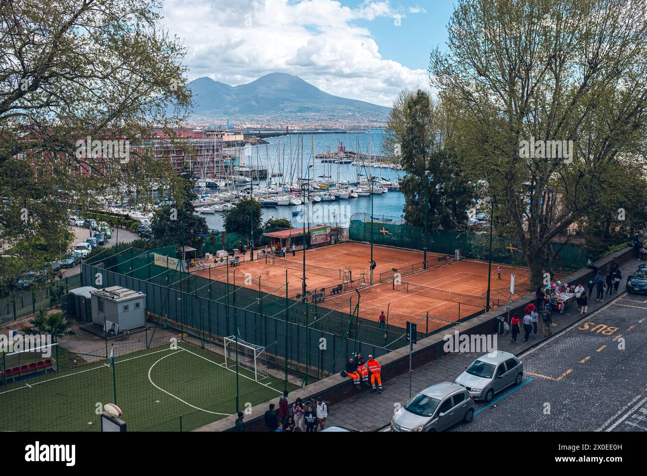 Tennis courts in Naples Stock Photo Alamy