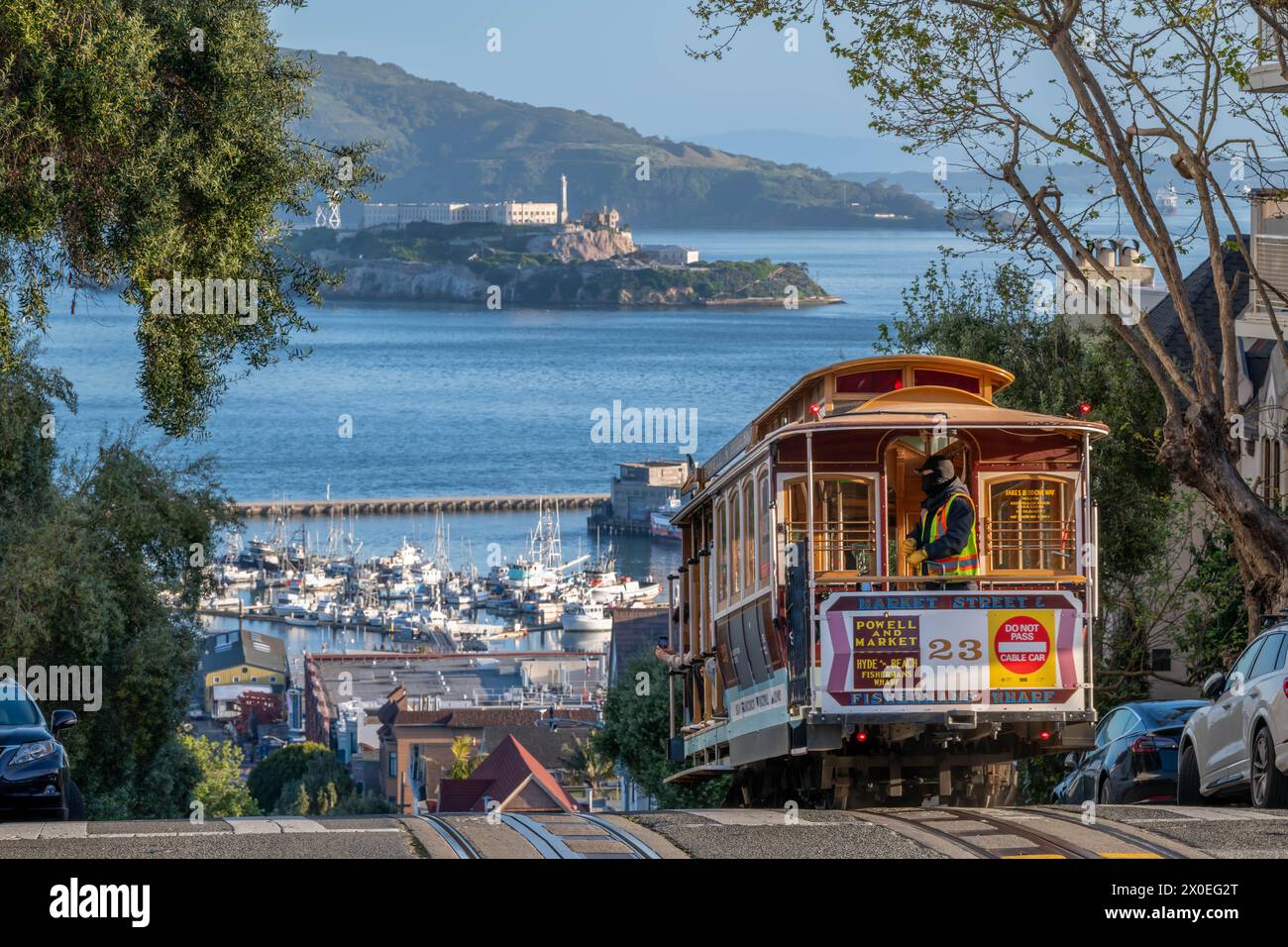 Fisherman's Wharf and Cable Cars Stock Photo